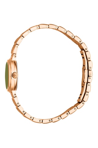 Montre à quartz en acier - Doré et vert