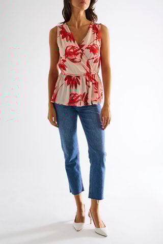 Top - Rouge et blanc