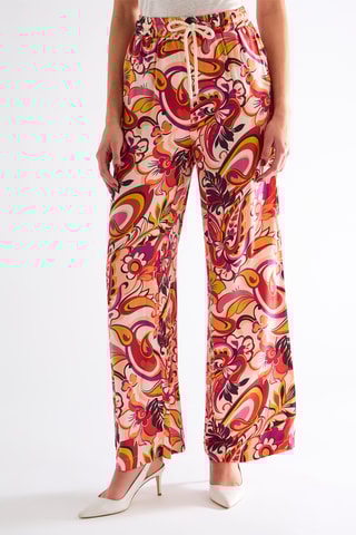 Pantalon taille haute - Rouge