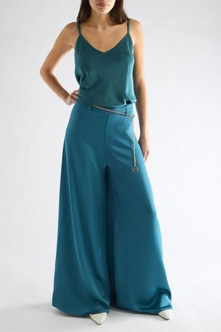 Pantalon taille haute - Vert