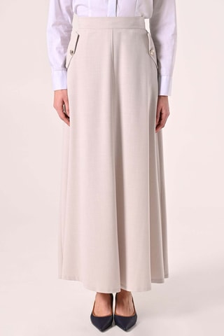 Jupe longue - Gris clair