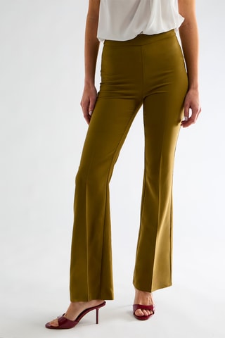 Pantalon taille haute - Kaki