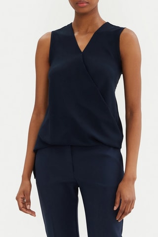 Blouse portefeuille - Bleu marine