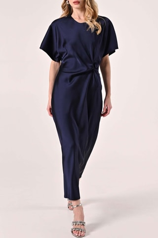 Robe midi - Bleu marine