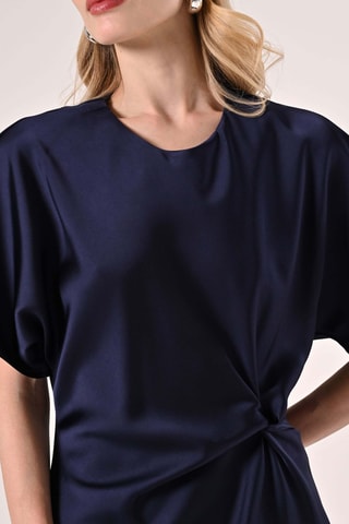 Robe midi - Bleu marine