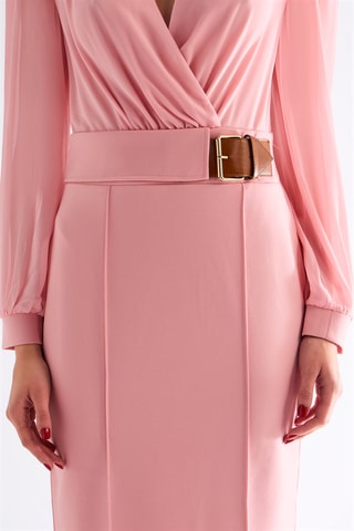 Robe droite - Rose poudré