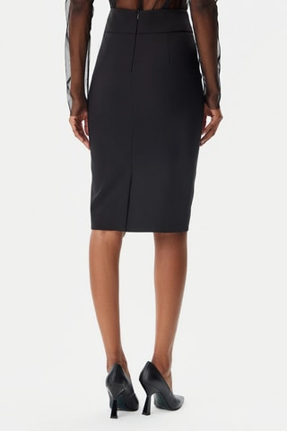 Jupe fourreau taille haute - Noir