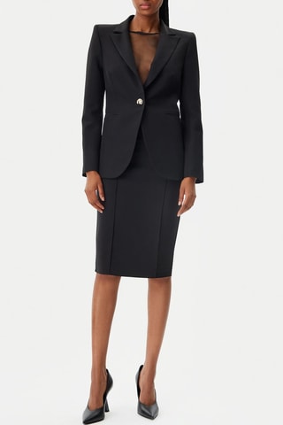 Jupe fourreau taille haute - Noir