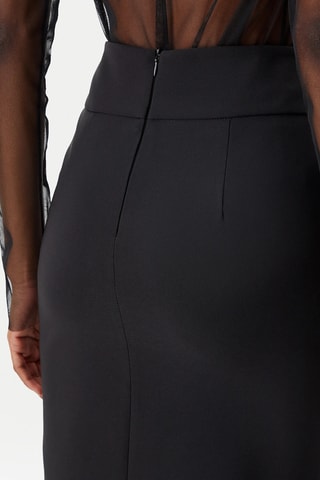 Jupe fourreau taille haute - Noir