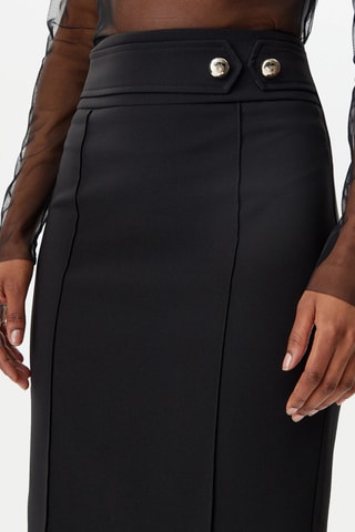 Jupe fourreau taille haute - Noir