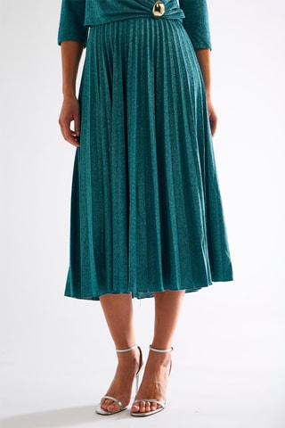 Robe plissée - Vert foncé