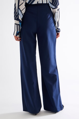 Pantalon taille haute - Bleu foncé
