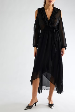 Robe portefeuille - Noir