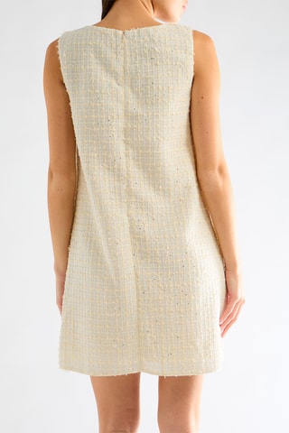 Robe droite en tweed - Beige clair