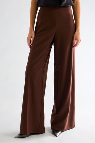 Pantalon taille haute - Marron foncé