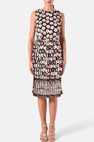 Robe plissée - Marron foncé