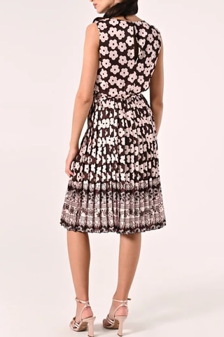 Robe plissée - Marron foncé