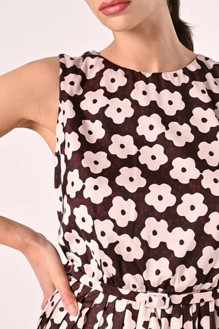 Robe plissée - Marron foncé