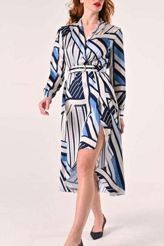 Robe portefeuille - Bleu