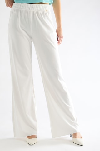 Pantalon taille haute - Blanc