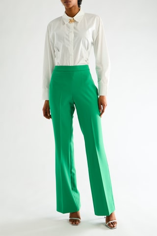 Pantalon taille haute - Vert