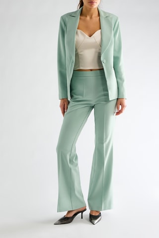 Pantalon taille haute - Vert d’eau