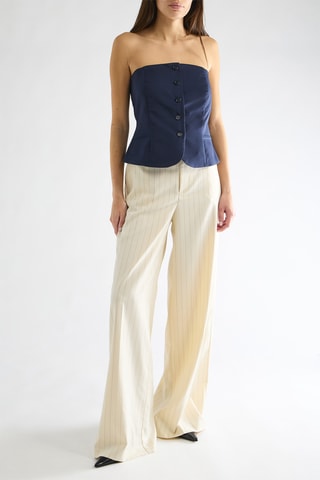 Pantalon taille haute - Beige