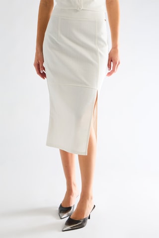 Jupe midi - Blanc