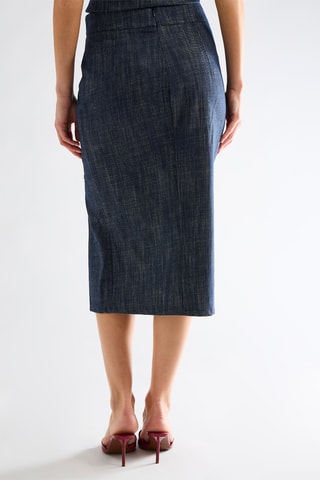 Jupe midi - Bleu marine