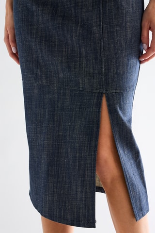 Jupe midi - Bleu marine