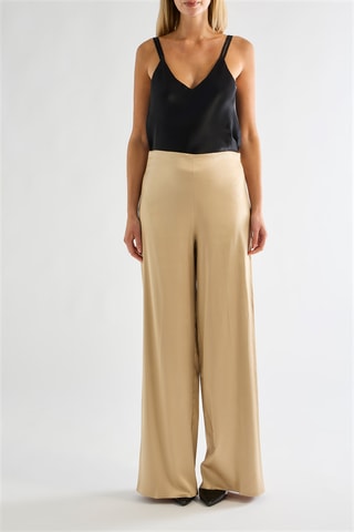 Pantalon taille haute - Beige