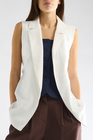 Veste sans manches - Blanc