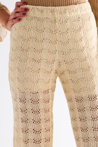 Pantalon taille haute - Beige