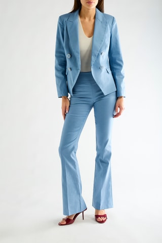 Pantalon taille haute - Ciel