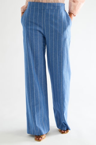 Pantalon taille haute - Bleu cobalt