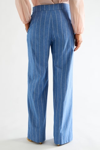 Pantalon taille haute - Bleu cobalt