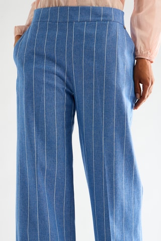 Pantalon taille haute - Bleu cobalt