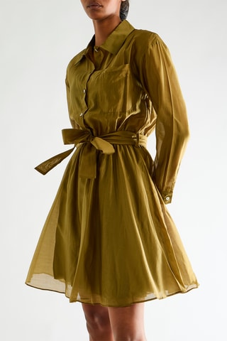 Robe chemise - Vert olive