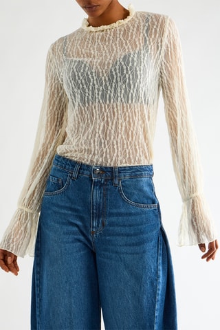 Blouse en dentelle - Ecru