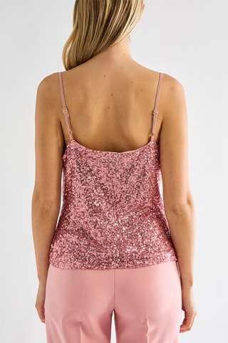 Caraco à sequins - Rose