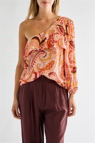 Blouse asymétrique - Rouge