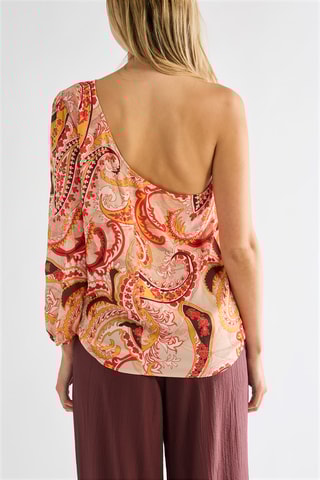 Blouse asymétrique - Rouge