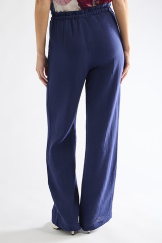 Pantalon taille haute - Bleu marine