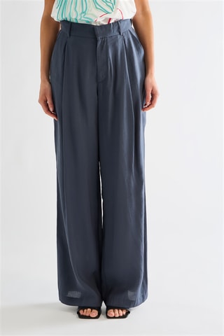 Pantalon taille haute - Bleu foncé