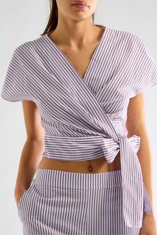 Crop top portefeuille - Bordeaux