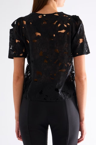 Top en dentelle - Noir