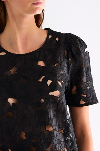 Top en dentelle - Noir