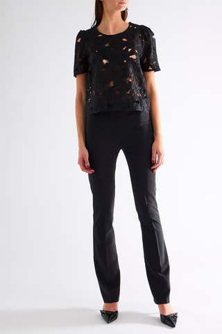 Top en dentelle - Noir