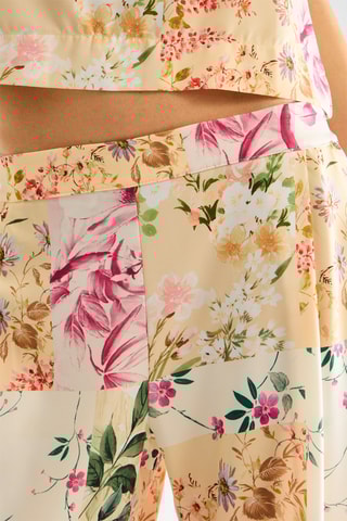 Pantalon - Ecru et vert