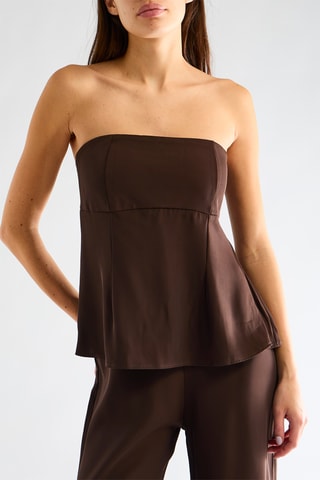 Top bustier - Marron foncé
